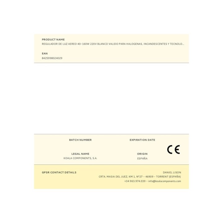 REGULADOR DE LUZ AEREO 40-160W 220V… · EL3-02402 | HogarLider