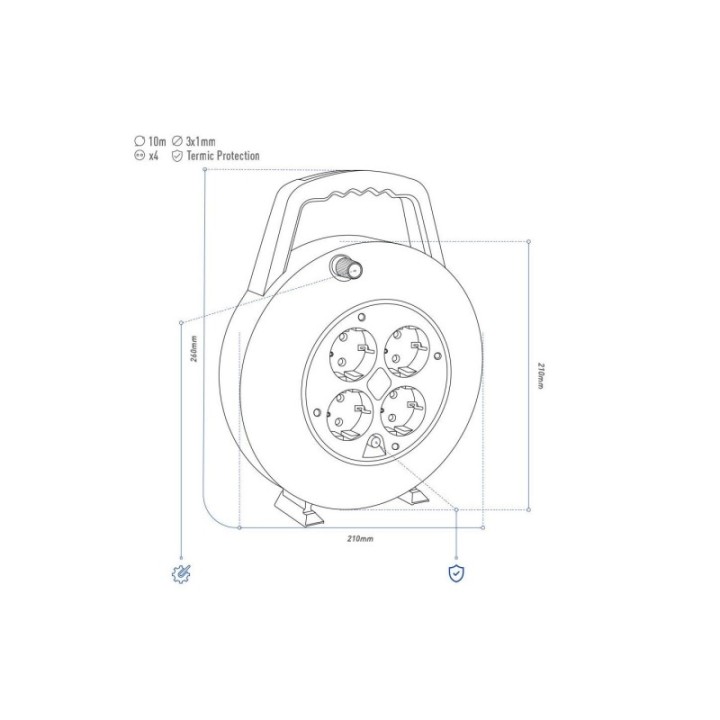 ENROLLACABLES 10 m 3 G 1,00 mm² 4… · EL3-20075 | HogarLider
