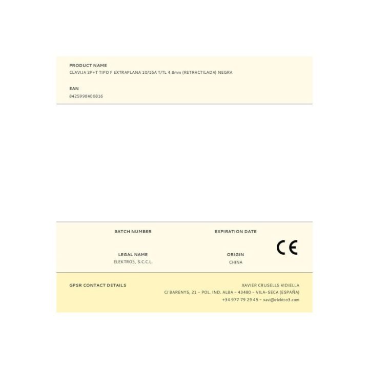 CLAVIJA 2P+T TIPO F EXTRAPLANA… · EL3-40081 | HogarLider