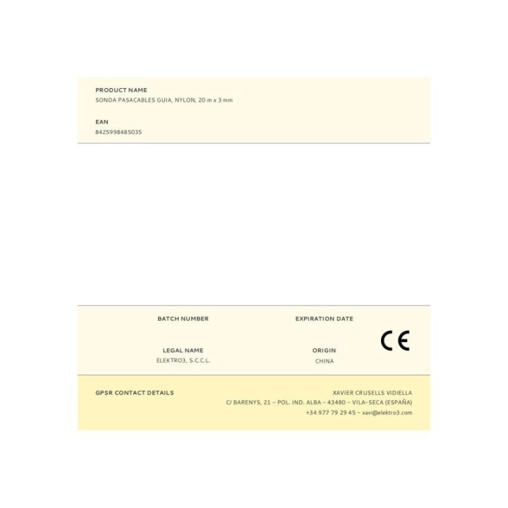 SONDA PASACABLES GUÍA, NYLON, 20 m x 3 mm | HogarLider