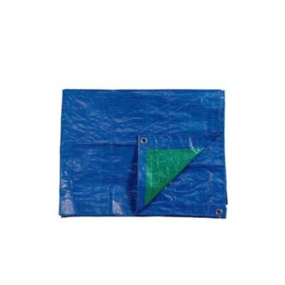 TOLDO POLIETILENO DE DOBLE CARA COLOR AZUL/VERDE, DENSIDAD 90 g / m², 6 x 10 m