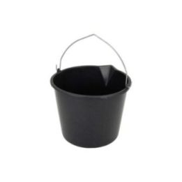 CUBO DE PLÁSTICO NEGRO CON ASA METÁLICA, 12 l | HogarLider