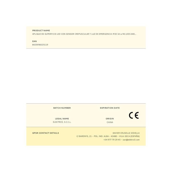 APLIQUE DE SUPERFICIE LED CON… · EL3-32511 | HogarLider