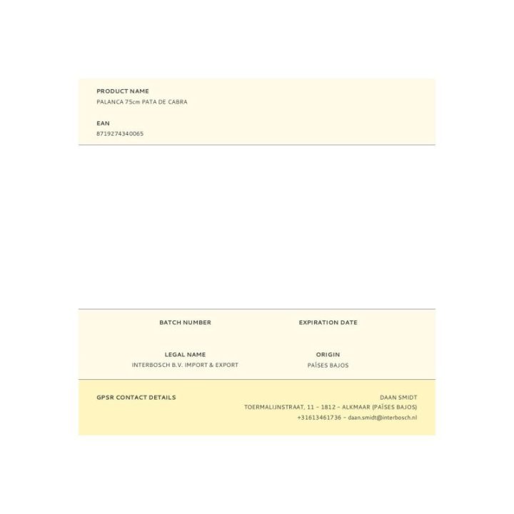 PALANCA PATA DE CABRA 75 cm | HogarLider