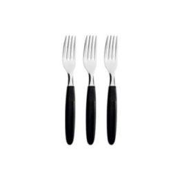 TENEDOR DE MESA IPANEMA NEGRO 19,1 cm 3 uds | HogarLider