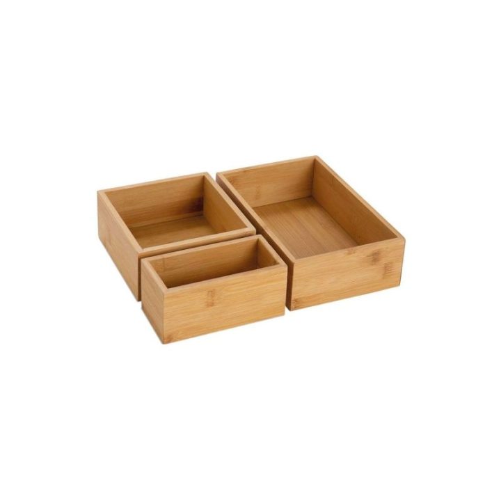 SET 3 CAJAS PARA ALMACENAJE 30 x 23 x 7 cm | HogarLider