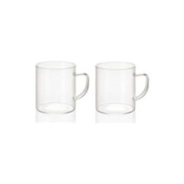 TAZAS DE VIDRIO 300 ml Ø7,5 x 8,5 cm, 2 uds | HogarLider