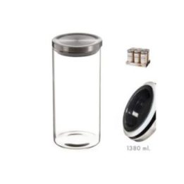 TARRO DE CRISTAL CON TAPA DE METAL 1380 ml | HogarLider