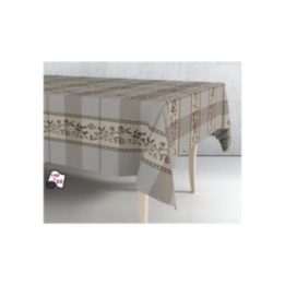 ROLLO DE HULE MANTEL BEIGE-MARRÓN 1,40 x 25 m | HogarLider