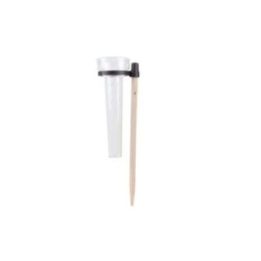 PLUVIÓMETRO CON SOPORTE DE MADERA Ø8 x 24 cm | HogarLider