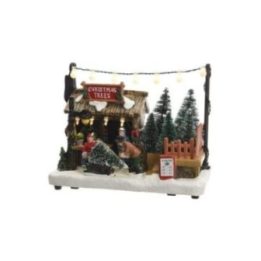 PUEBLO NAVIDEÑO LED 3xAA 18x10,5x14,2cm | HogarLider
