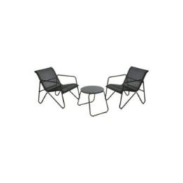 CONJUNTO JARDÍN 3 PIEZAS METAL ANTRACITA | HogarLider