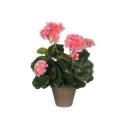 MACETA DE GERANIO ROSA Y BLANCO, Ø11,5 x 33 cm | HogarLider