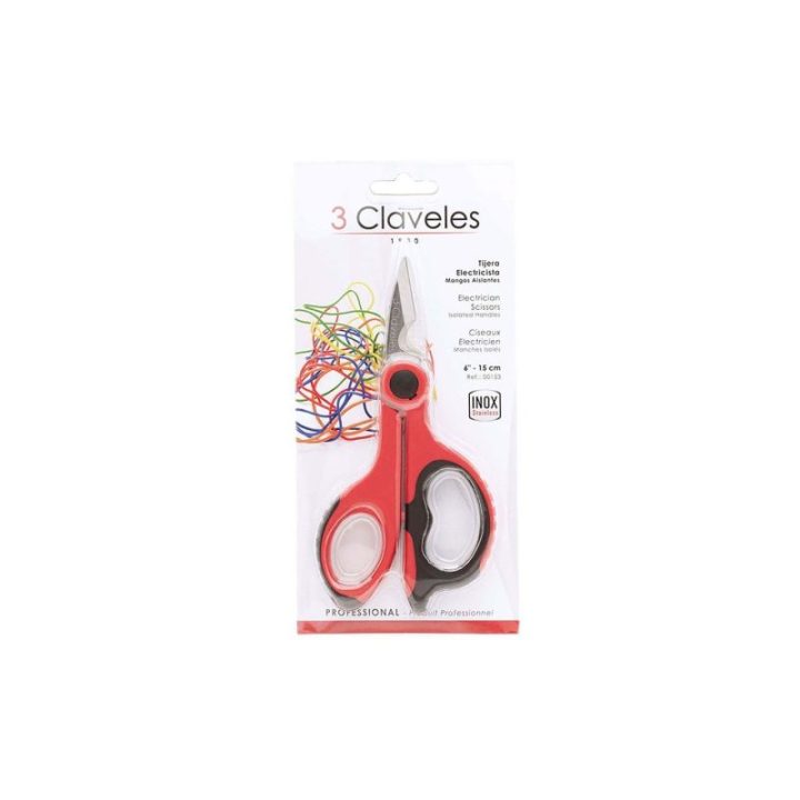 TIJERA DE ELECTRICISTA DOBLE INYECCIÓN 14 cm | HogarLider