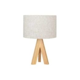 LÁMPARA MESA E27 MADERA Y TELA… · EL3-32160 | HogarLider