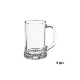 JARRAS DE CERVEZA DE CRISTAL 32 cl, 4 uds | HogarLider