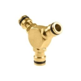 CONECTOR DE 3 VÍAS DE LATÓN BRASS 6 bar, BLISTER | HogarLider